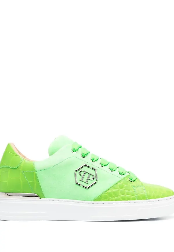 Philipp Plein Hexagon låga sneakers - Grön