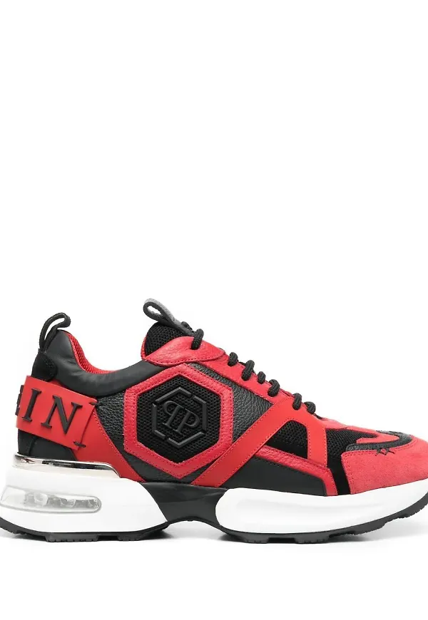 Philipp Plein Hexagon låga sneakers - Röd