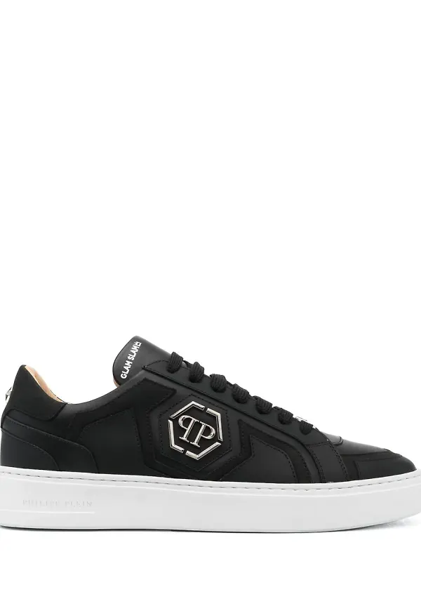 Philipp Plein Hexagon låga sneakers - Svart