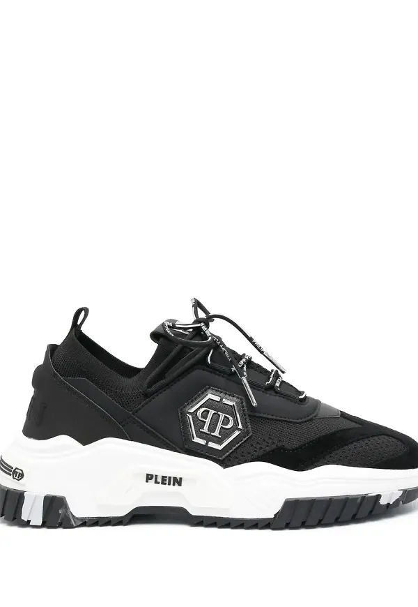 Philipp Plein Hexagon låga sneakers - Svart