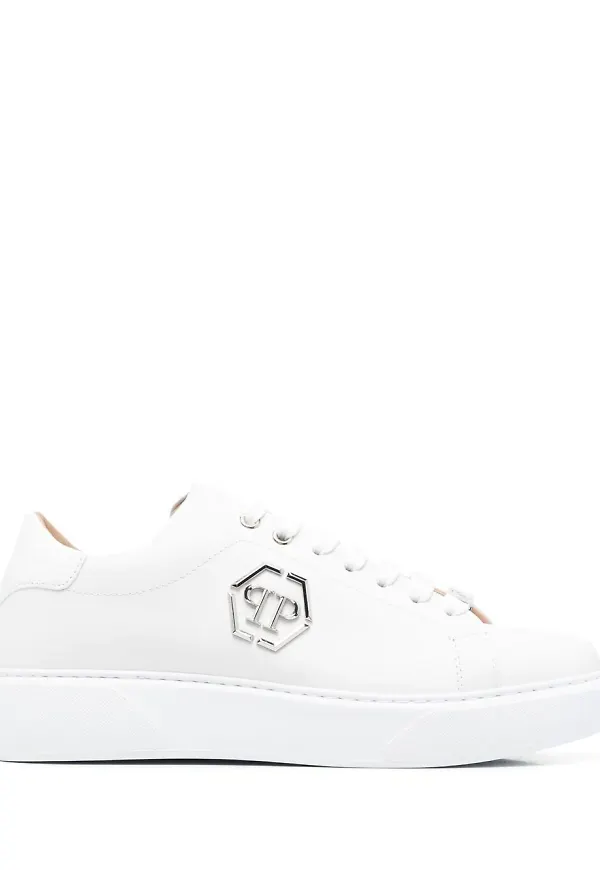 Philipp Plein Hexagon låga sneakers - Vit