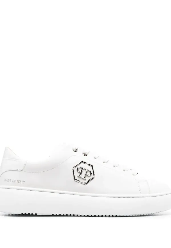 Philipp Plein Hexagon låga sneakers - Vit