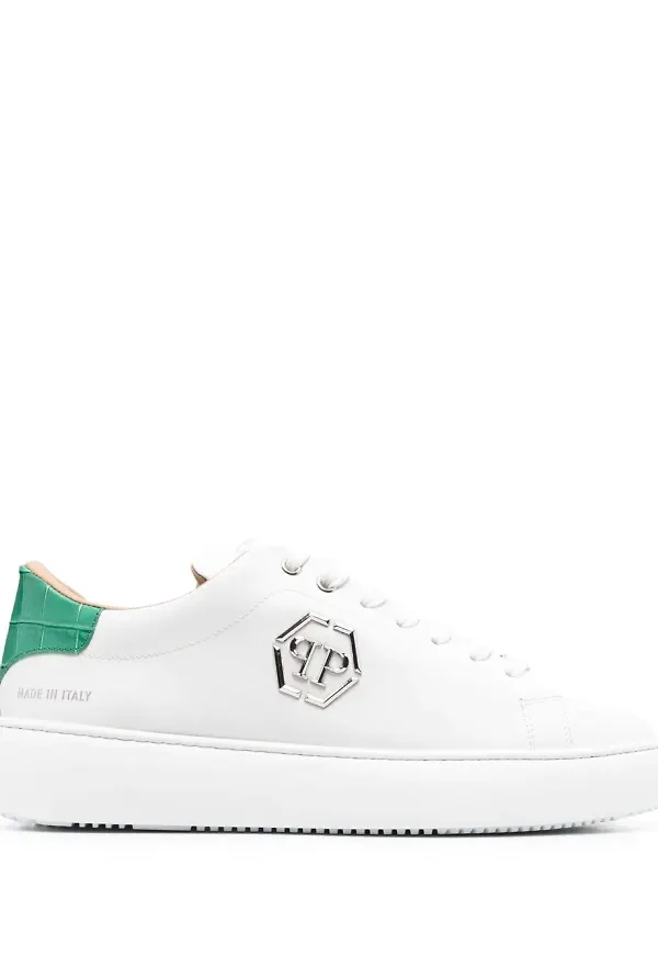 Philipp Plein Hexagon låga sneakers - Vit