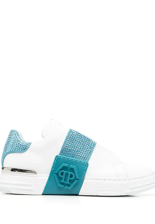 Philipp Plein Hexagon låga sneakers - Vit