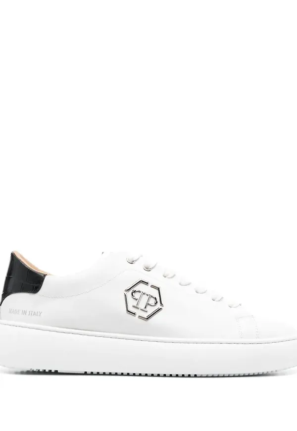 Philipp Plein Hexagon låga sneakers - Vit