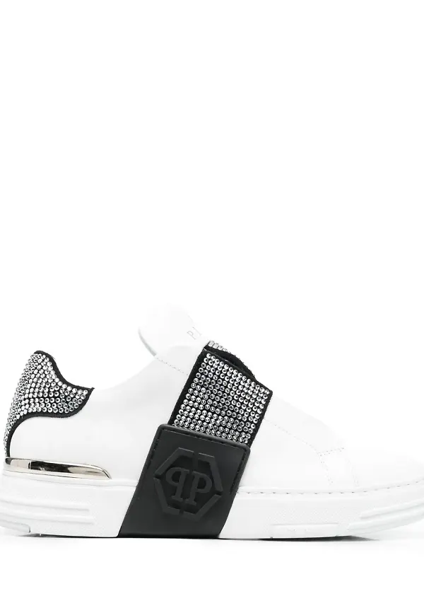Philipp Plein Hexagon låga sneakers - Vit