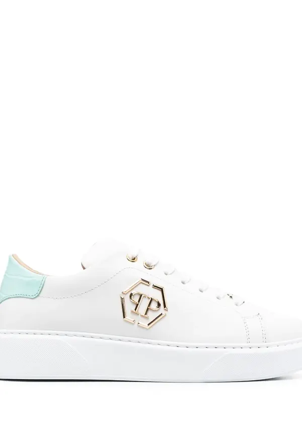 Philipp Plein Hexagon låga sneakers - Vit