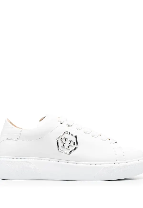 Philipp Plein Hexagon låga sneakers - Vit