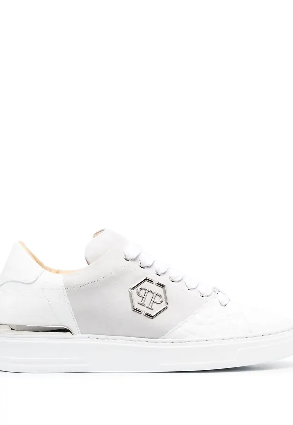 Philipp Plein Hexagon låga sneakers - Vit