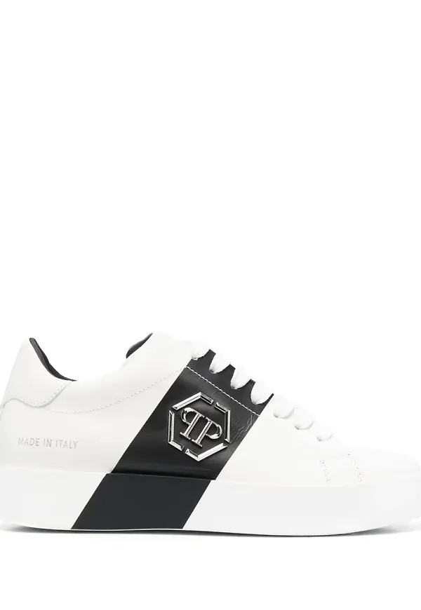 Philipp Plein Hexagon låga sneakers - Vit