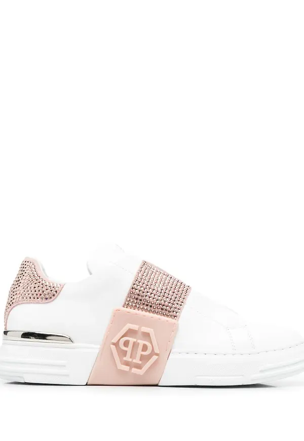 Philipp Plein Hexagon låga sneakers - Vit