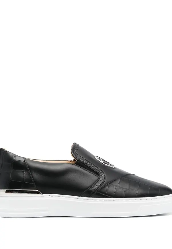 Philipp Plein Hexagon slip on-sneakers - Svart