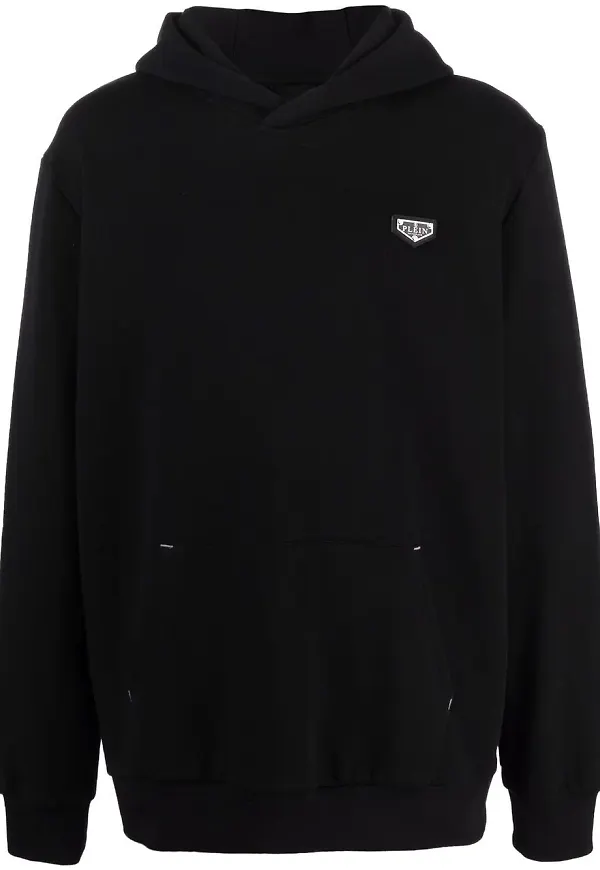 Philipp Plein hoodie med dragkedja - Svart
