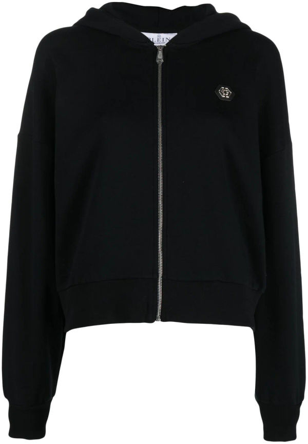 Philipp Plein hoodie med dödskalle - Svart