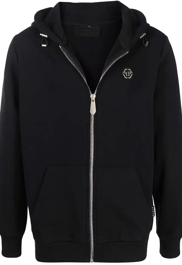 Philipp Plein hoodie med dödskalle - Svart