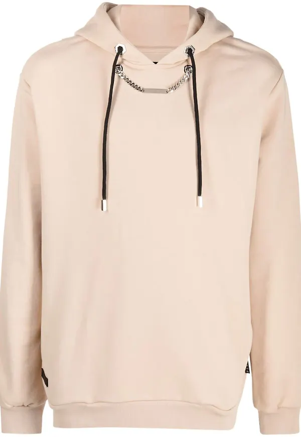 Philipp Plein hoodie med kedjelänk - Neutral