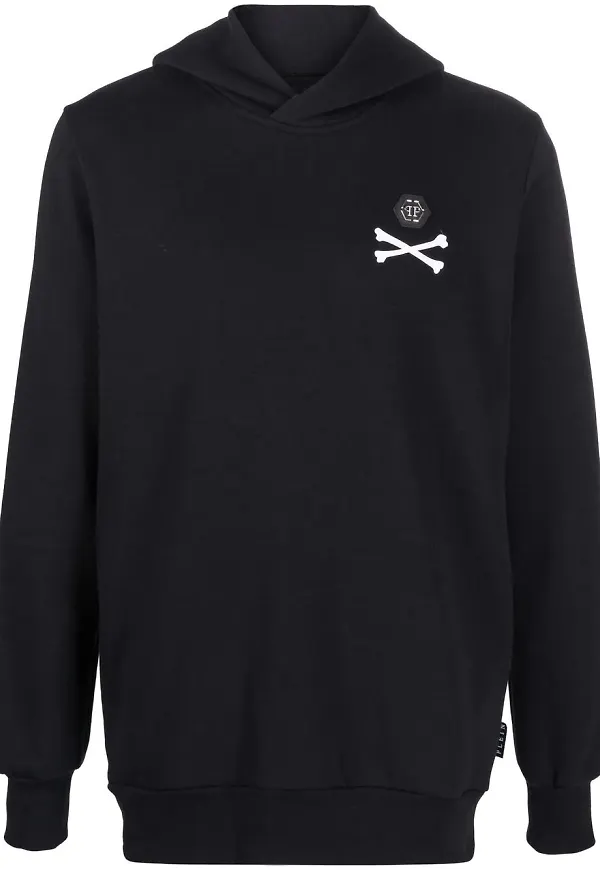 Philipp Plein hoodie med skelettmotiv - Svart