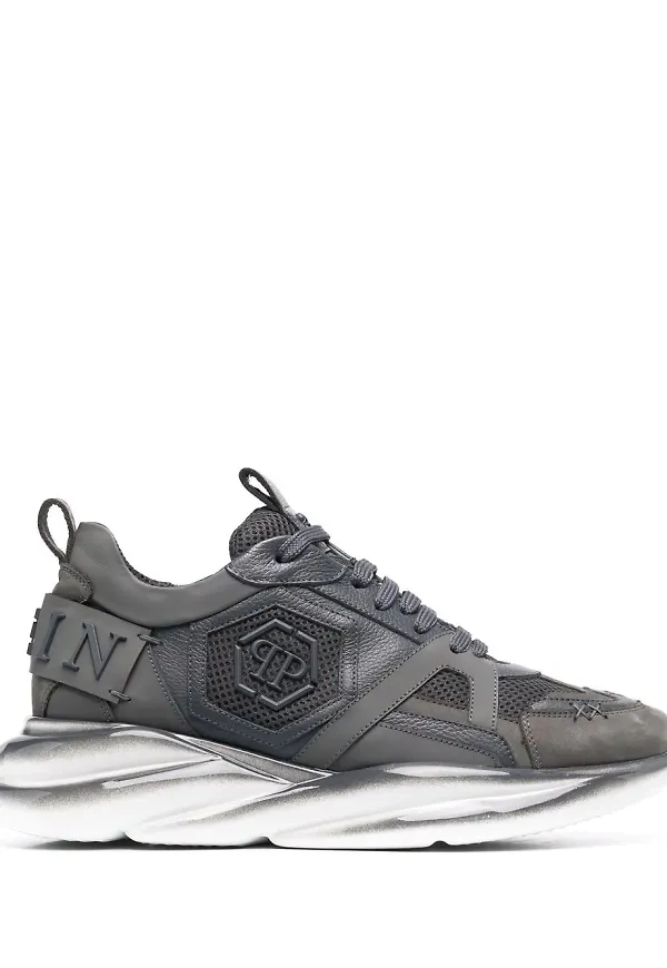 Philipp Plein Hurricane grova sneakers - Grå