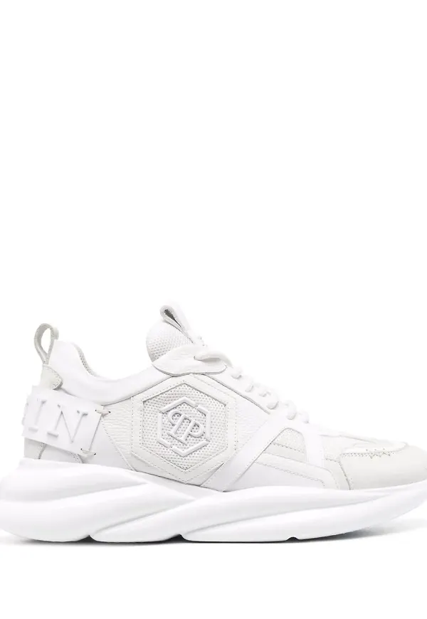 Philipp Plein Hurricane låga sneakers - Vit