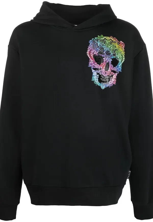 Philipp Plein huvtröja med dödskalle - Svart