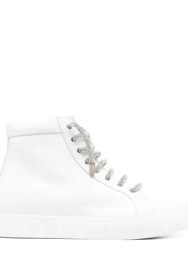 Philipp Plein höga sneakers - Vit