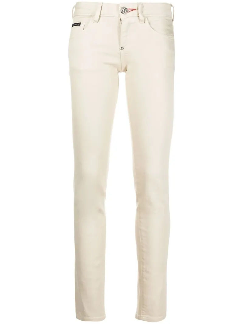 Philipp Plein Iconic jeansleggings med smal passform - Neutral