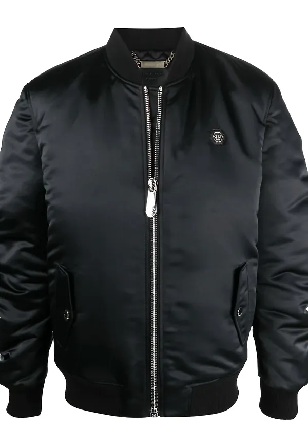 Philipp Plein Iconic Plein bomberjacka - Svart