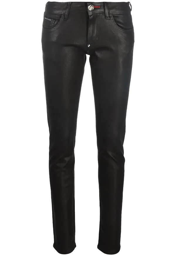 Philipp Plein Iconic Plein jeans med smal passform - Svart