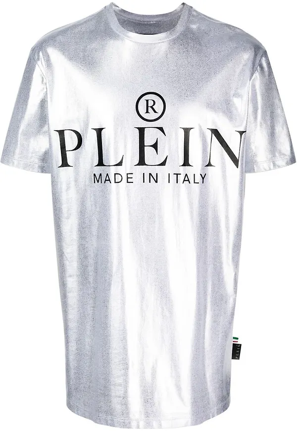 Philipp Plein Iconic Plein t-shirt - Silverfärgad