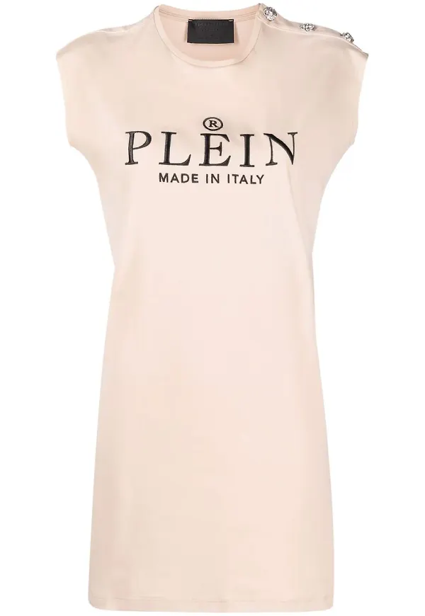 Philipp Plein Iconic Plein t-shirtklänning - Neutral