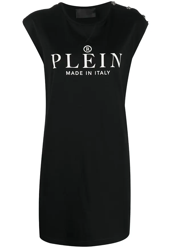 Philipp Plein Iconic Plein t-shirtklänning - Svart