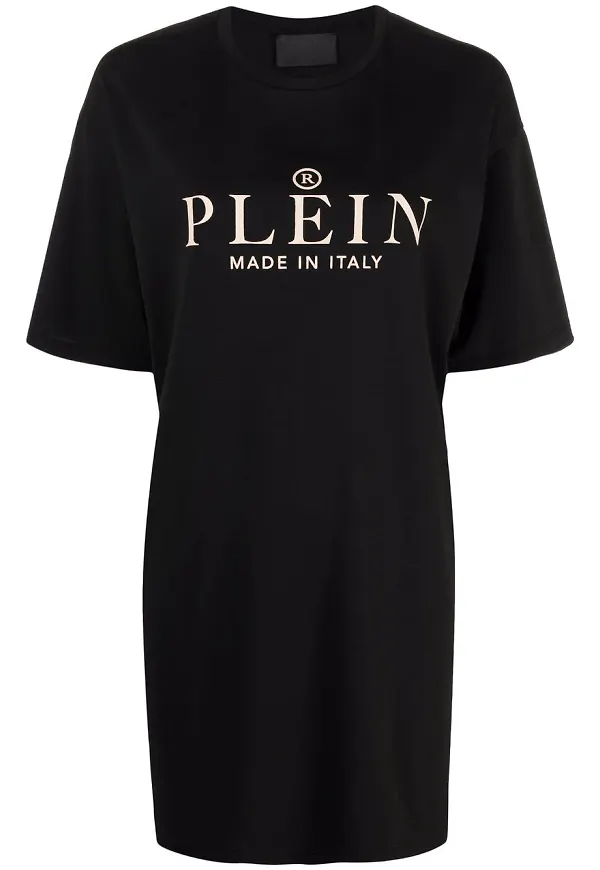 Philipp Plein Iconic Plein t-shirtklänning - Svart