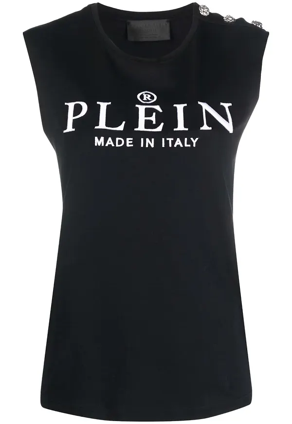 Philipp Plein Iconic Plein topp - Svart