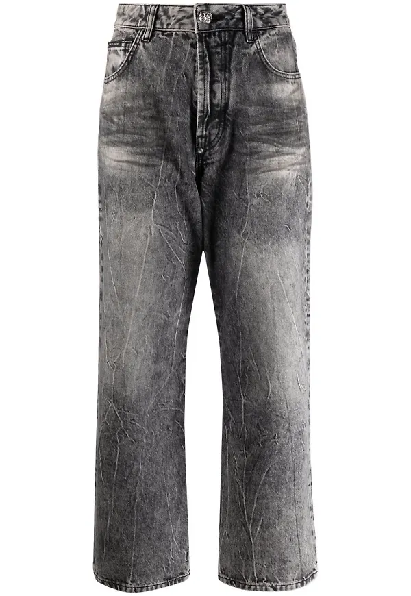Philipp Plein Iconic Plein wide leg-jeans - Grå