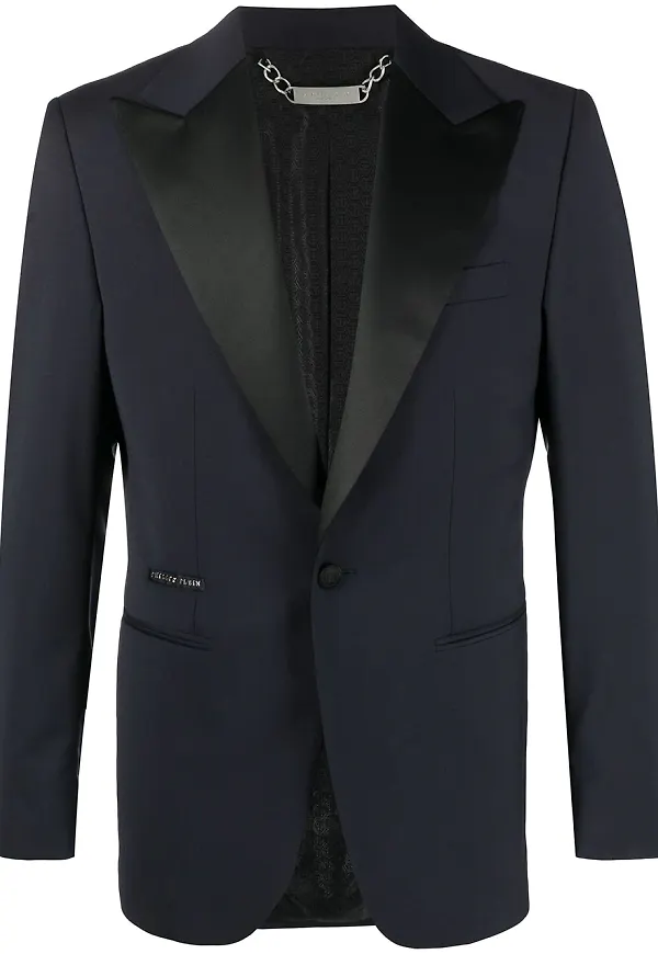 Philipp Plein Iconic smal blazer - Blå