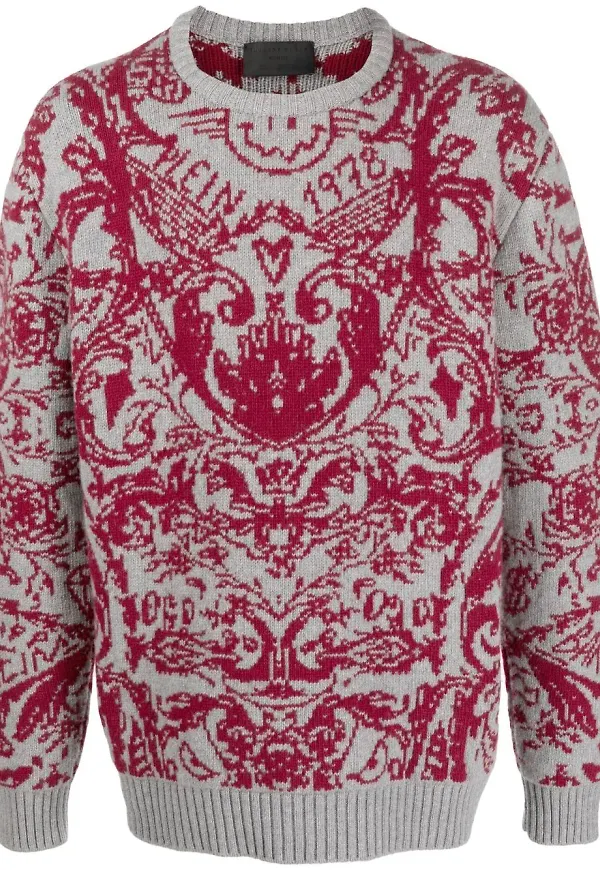 Philipp Plein intarsiastickad tröja - Grå