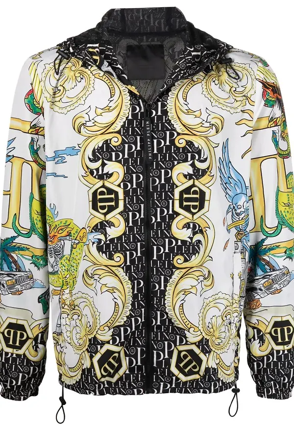 Philipp Plein jacka med huva - Svart