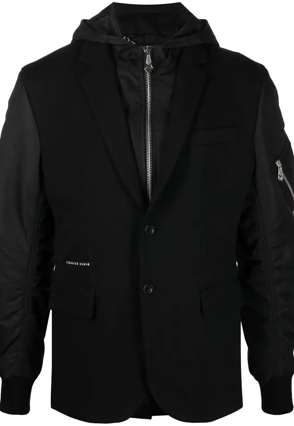 Philipp Plein jacka med huva - Svart