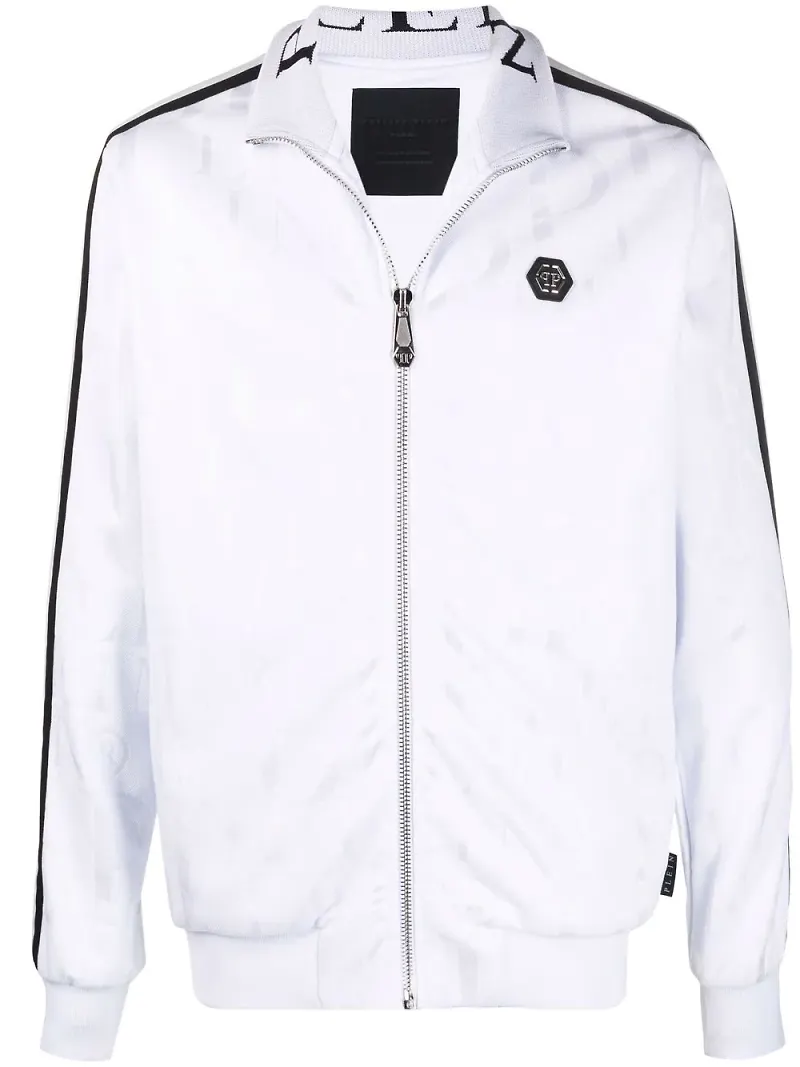 Philipp Plein jacka med logotyp - Vit