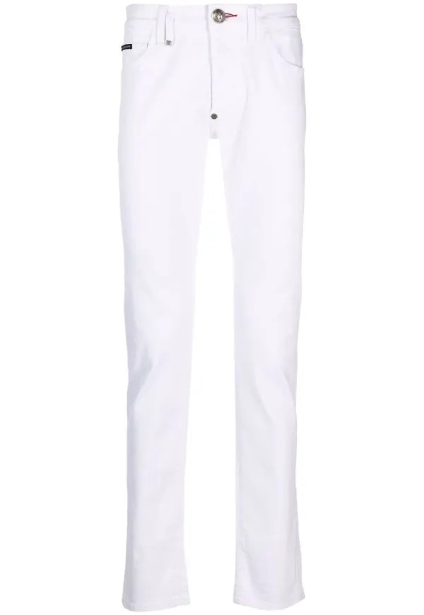 Philipp Plein jeans med rak passform - Vit
