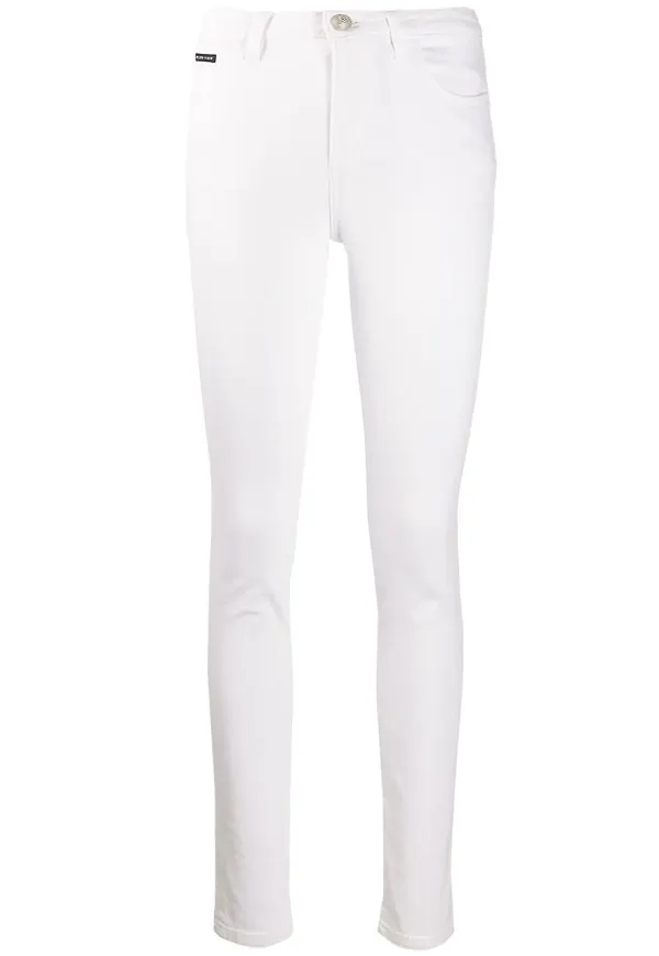 Philipp Plein jeans med smal passform - Vit