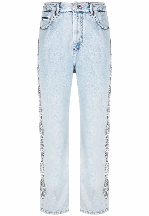 Philipp Plein jeans med strass - Blå