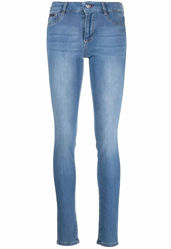 Philipp Plein jeansleggings med smal passform - Blå