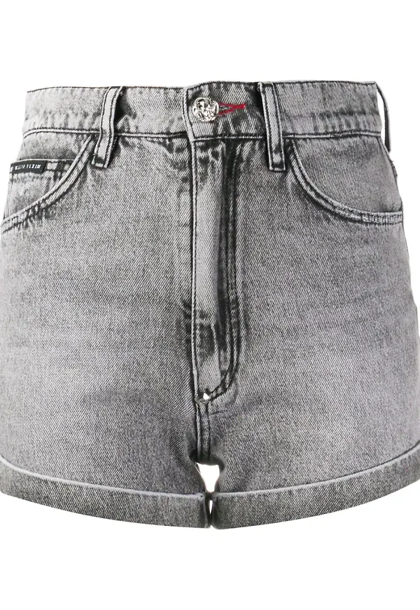 Philipp Plein jeansshorts - Grå