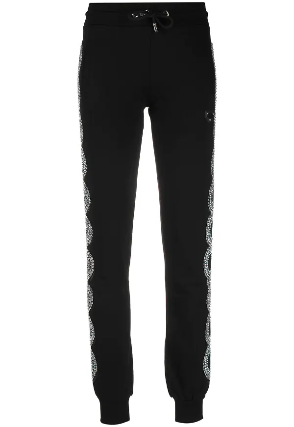 Philipp Plein joggingbyxor med strass - Svart