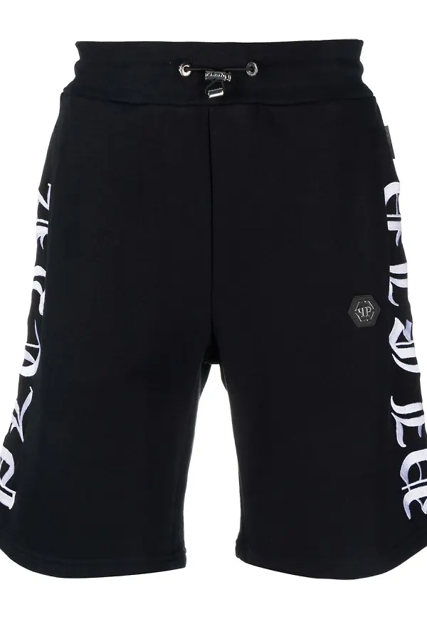 Philipp Plein joggingshorts med logotyp - Svart