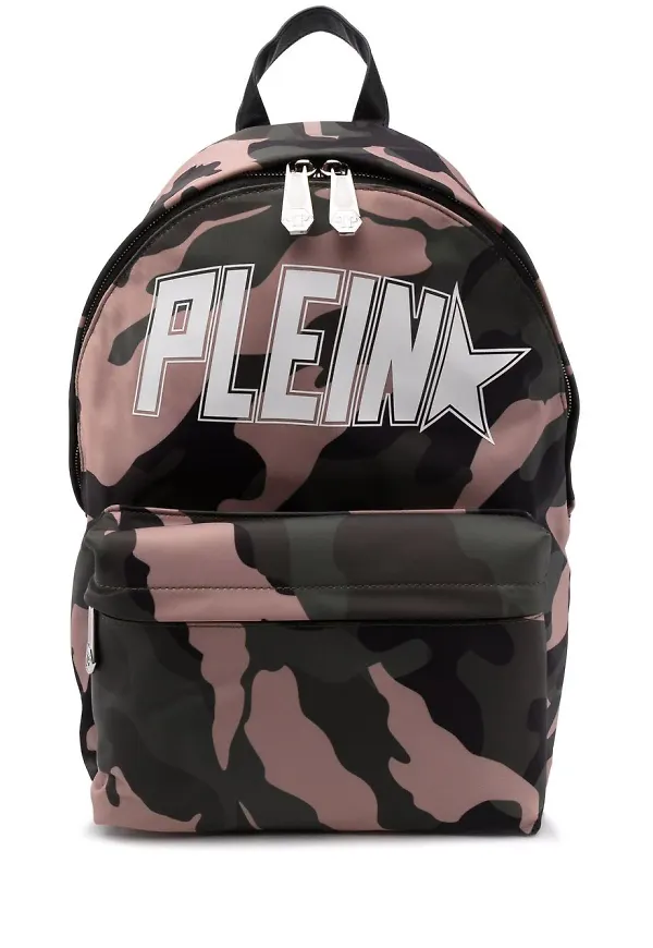 Philipp Plein kamouflagemönstrad ryggsäck - Grön