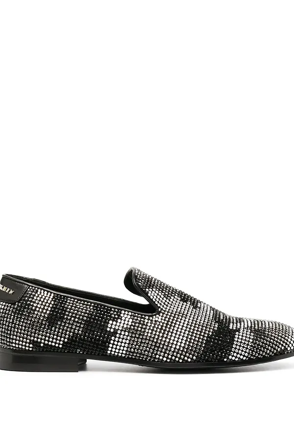Philipp Plein kamouflagemönstrade loafers - Svart