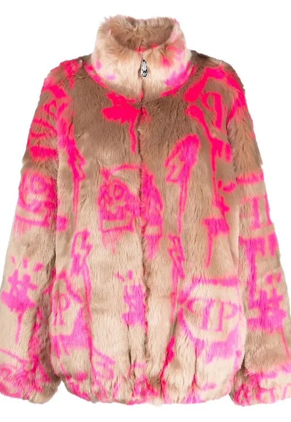 Philipp Plein kappa med monogram - Rosa