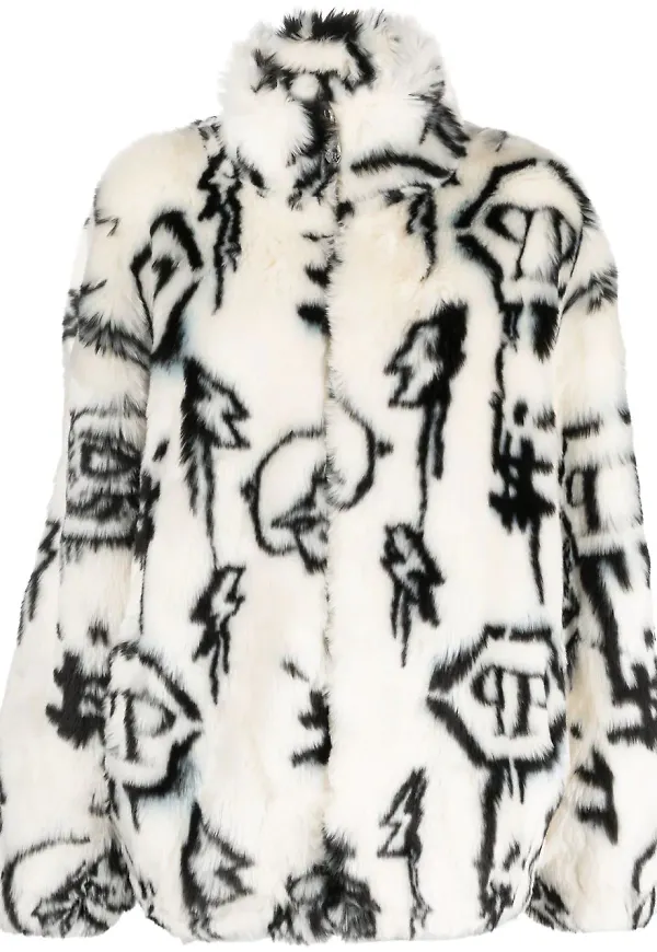 Philipp Plein kappa med monogram - Vit
